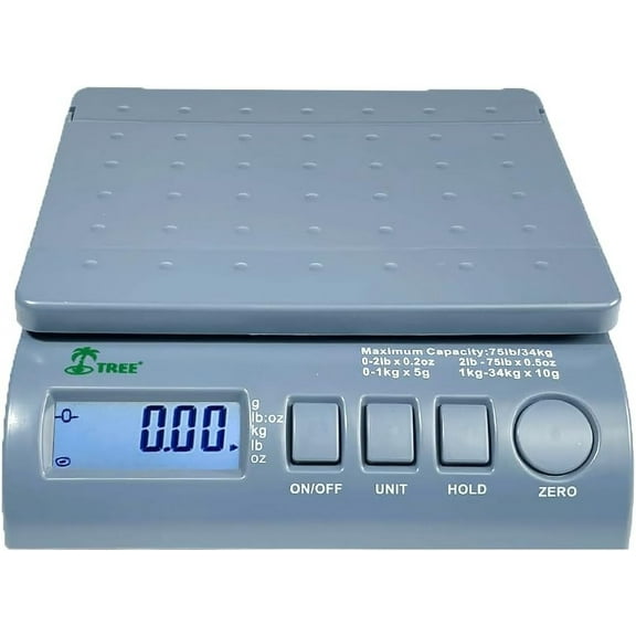 Tree SPS 35 Small Postal Scale 35lb x 0.1oz Compact Design, User Friendly, Accurate Weighing of Packages to Avoid Postage Overcharges