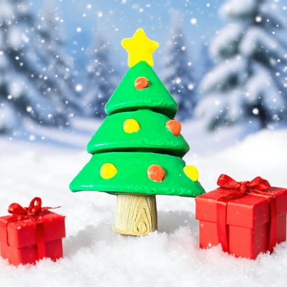 Tree Sculpture 3D Printed Christmas Tree Ornaments Stress Relief Toy for Holiday Decorations(1Pcs) Rkxzt