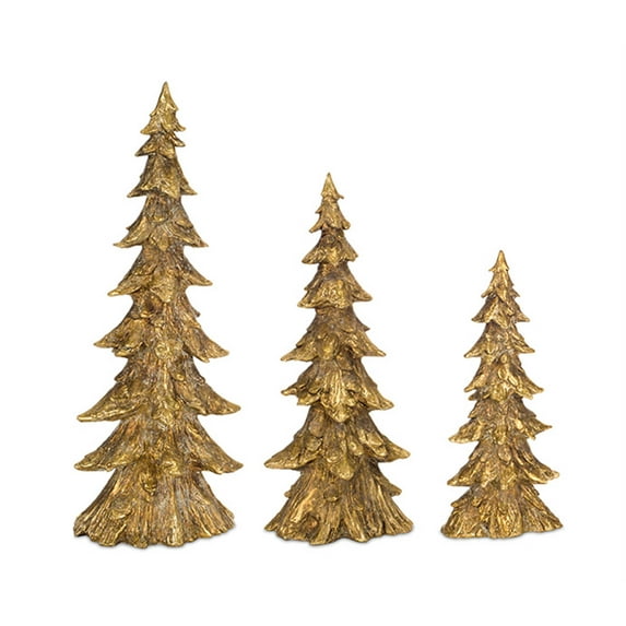 Tree (Set of 3) 13.25"H, 16.5"H, 20.5"H Poly Stone