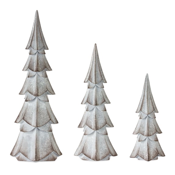 Tree (Set of 3) 9.5"H, 12.75"H, 16.5"H Resin