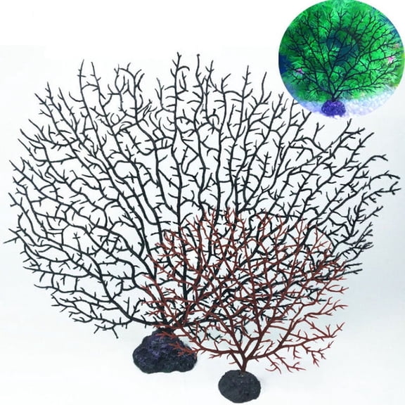 Tree Shape Aquarium Decoration Decor Sea Iron Tree Plastic Coral Decor Plants (10pcs)