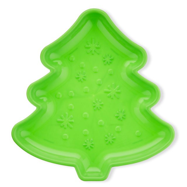 TreeShaped Plastic Cookie Tray, Green, by Holiday Time