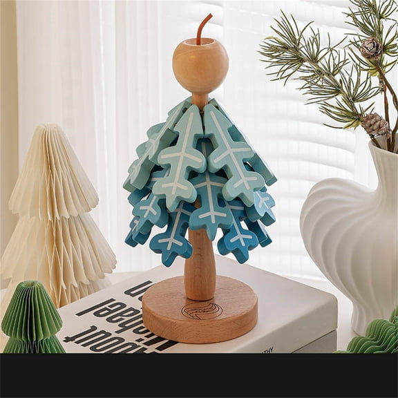 Tree Shaped Wooden Trivet Set, Walnut Heat Resistant Mat for Hot Pots and Pans, Kitchen Countertop and Dining Table Decor(Blue,A)