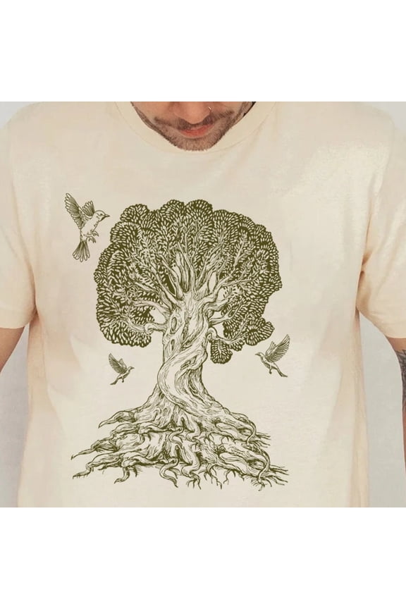 Tree Shirt, Gnarled Tree T-Shirt, Men'S Graphic Tee, Tree Of Life Shirt, Cool Gifts, Tree Tee, Gnarled Tree Shirt, Nature Lover Shirt, Tree Unisex S-5XL Hot Trending Shirt, Vintage Birthday Gift