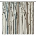 thumbnail image 1 of Tree Shower Curtain Abstract Birch Tree Trunk Autumn Leafless Fall Forest Branch Nature Rustic Vintage Bathroom Decor Fabric Curtain with Hooks, 1 of 1