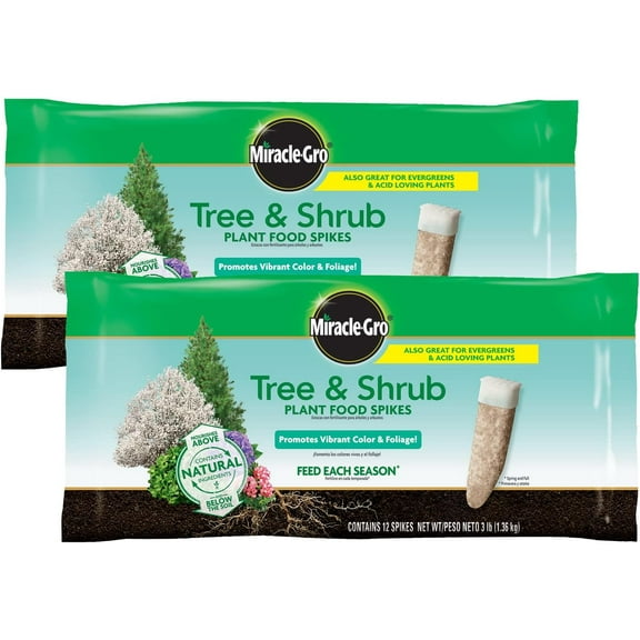 Tree & Shrub Plant Food Spikes, 12 Spikes (2-Pack)
