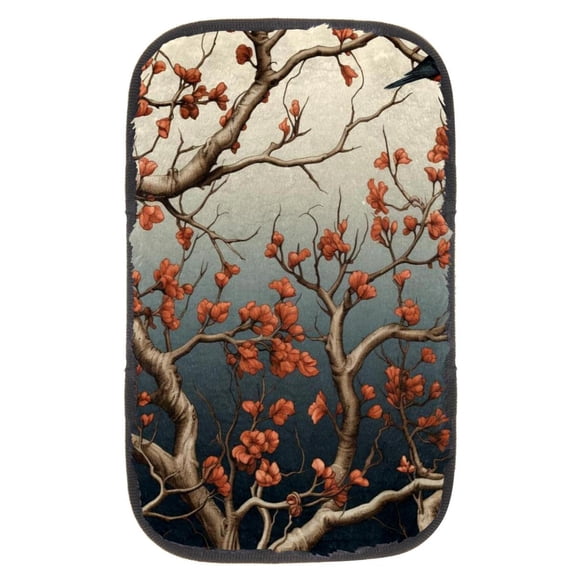 Tree Soft Comfortable Furry Printed Car Armrest Cover Armrest Accessories Car Armrest Mat 12.5x8.2 Inch