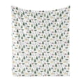 thumbnail image 1 of Tree Soft Flannel Fleece Throw Blanket, Hand Drawn Woodland with Bird Silhouettes and Dots Simplistic Sketch Style Forest, Cozy Plush for Indoor and Outdoor Use, 60" x 80", Multicolor, by Ambesonne, 1 of 6