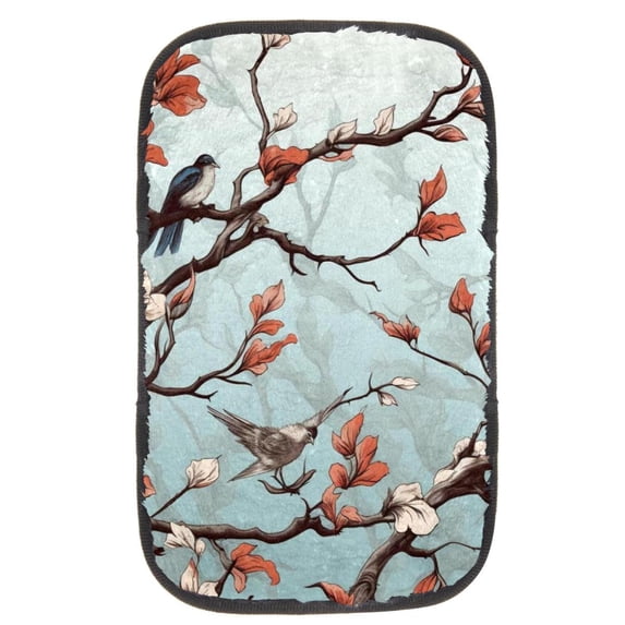 Tree Soft Furry Printed Armrest Cover - 12.5x8.2 Inch Comfortable Car Armrest Accessories