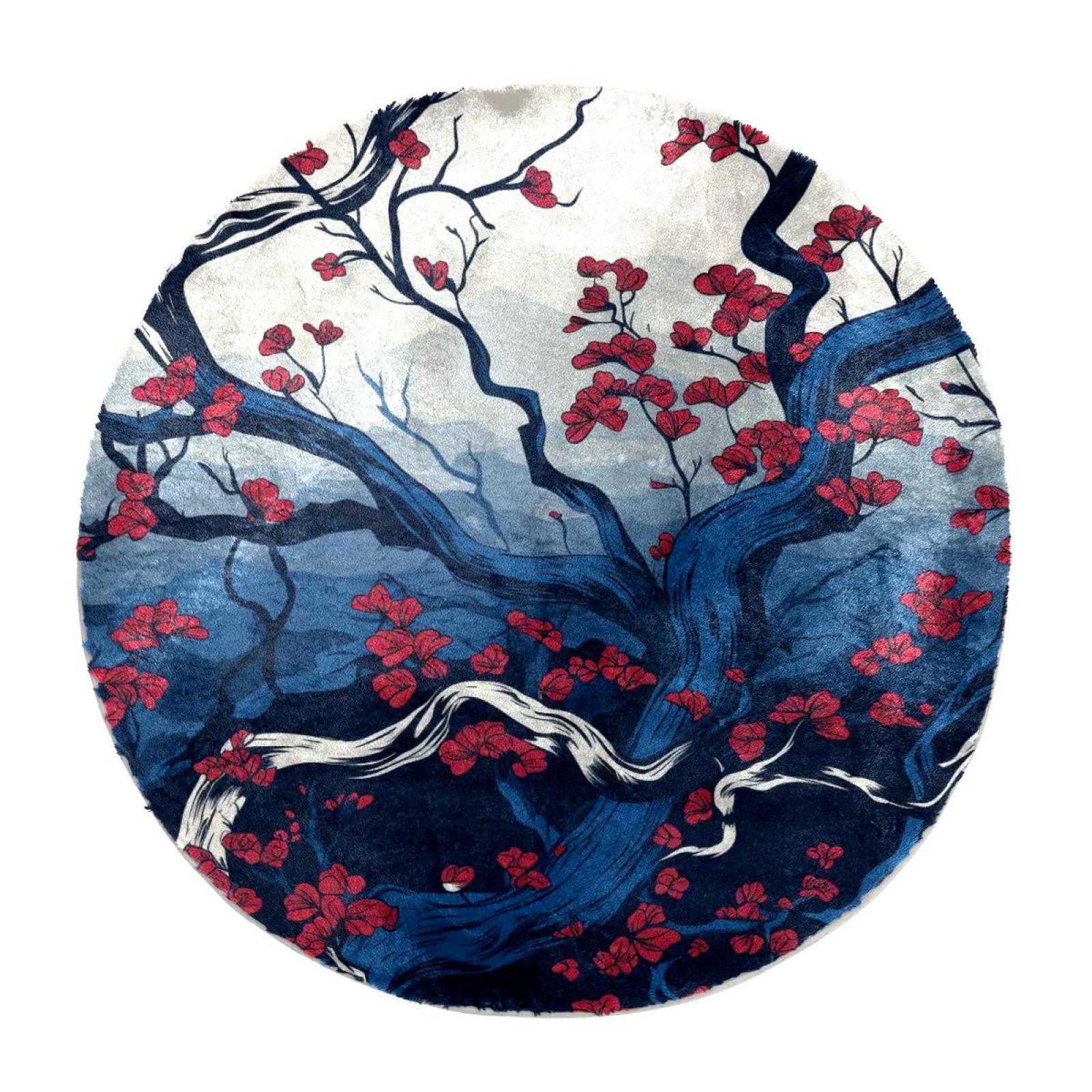 Tree Soft Round Rug, Fluffy Furry Circle Rug for Teens Kids Baby Girls ...