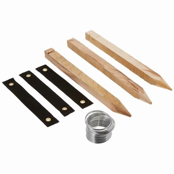 Tree Stake Kit - Natural Wood - Complete Protection Set - Durable Materials