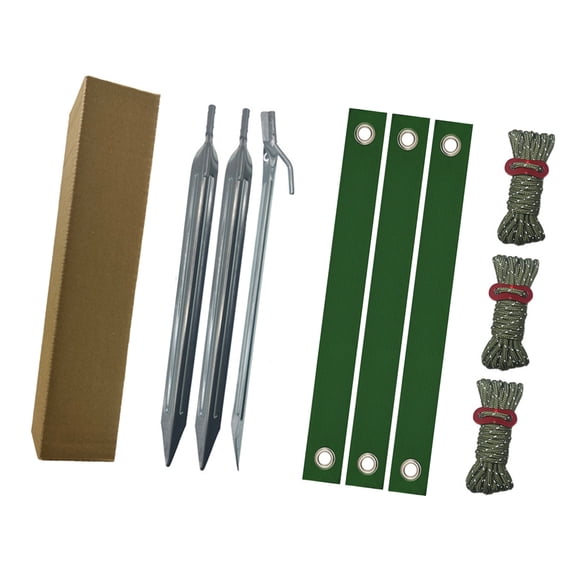 Tree Stake Set for Anchoring Newly Planted Trees Straightening Leaning Garden Accessories Rustproof Stakes with Strap