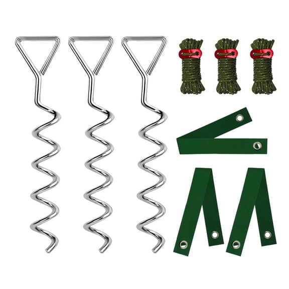 Tree Stakes and Supports Iron Coiled Stakes for Strong Anchoring in Soft or Hard Ground Ensuring Stability