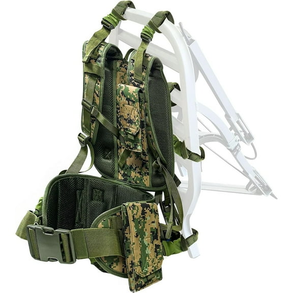 Tree Stand Harness- Ergonomic Camouflage Hunter Safety Harness- Tree Stand Backpack Carry Straps- Universal Tree Stand Transport System for Most Tree Stands (Tree Stand Not Included)