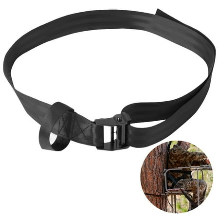 Tree Stand Safety Harness, Adjustable Safety Tree Stand Straps with Metal Buckle, Quiet and Quick Connect Safety Harness Tree Strap for Tree Climbing and Hunting