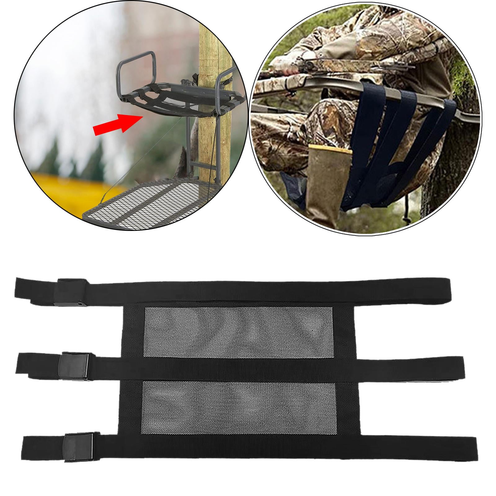 Tree Stand Seat Replacement Adjustable Buckle Straps Mesh Seat for Lock