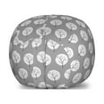 thumbnail image 1 of Tree Storage Toy Bag Chair, Repeating Whimsical Round Forest-Themed Silhouettes in Greyscale, Stuffed Animal Organizer Washable Bag, Small Size, Grey Pale Grey, by Ambesonne, 1 of 3