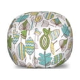 thumbnail image 1 of Tree Storage Toy Bag Chair, Scandinavian Design Leaf Modern Scribble Art Retro Style Forest Foliage, Stuffed Animal Organizer Washable Bag, Large Size, Multicolor, by Ambesonne, 1 of 3