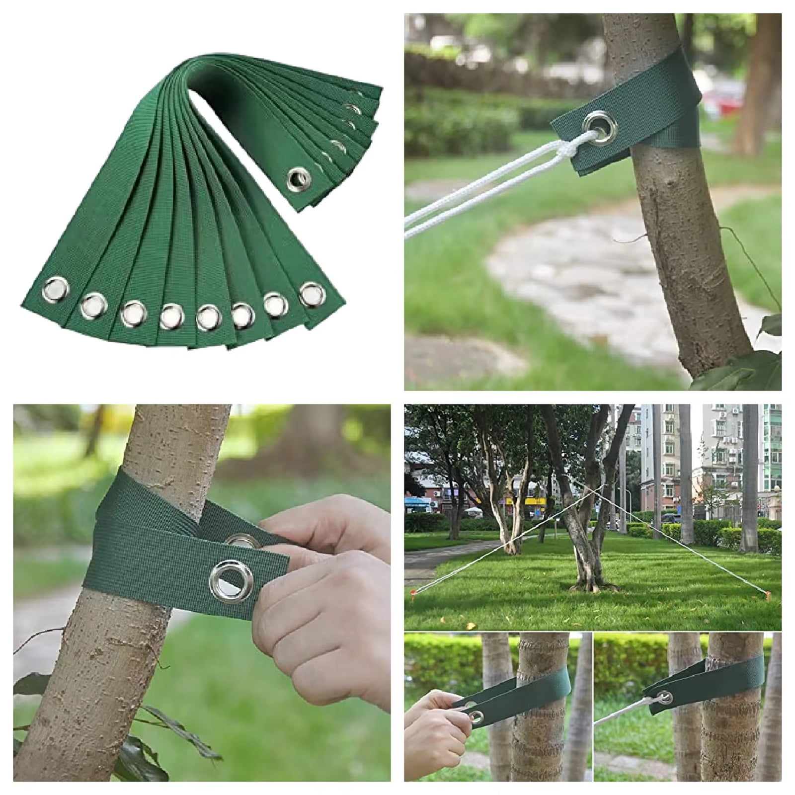 Tree Step Straps Tree Strap with Grommet Eyelets, Outdoor Tree Support and Straightening ...