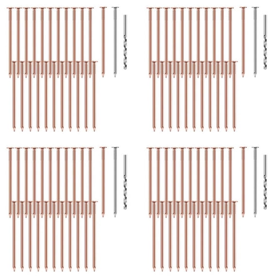 Tree Stump Removal Kit: 100-Count Copper Nails, 3.5 Inch, Includes Stainless Nails & Drill Bit