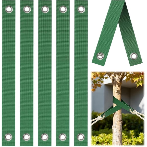 Tree Support Straps 6 Pack, Heavy Duty Tree Tie Straps with Reinforced Metal Eyelets, Tree Staking Straps for Young Trees, Garden Tree Ties, Tree Stake Support, Wind Protection and Stabilisation