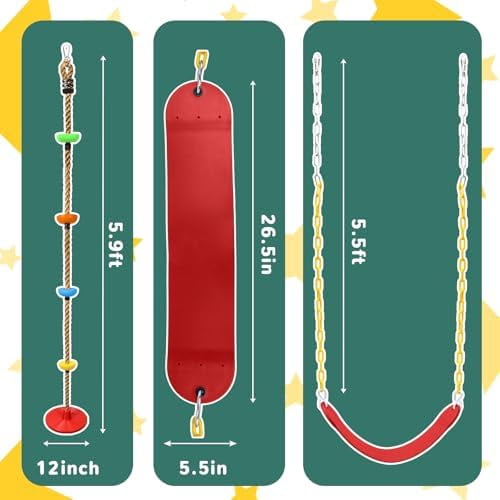 Tree Swing Climbing Rope, Heavy Duty Swings Seat Replacement for Kids ...