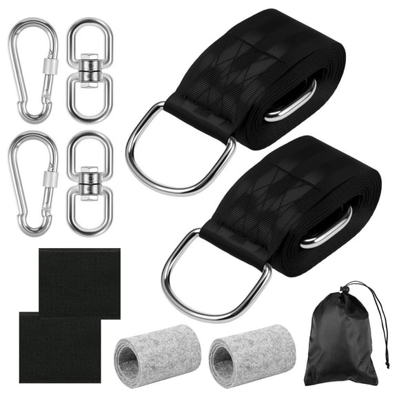 Tree Swing Hanging Strap Kit 9.84 FT Portable Tree Hammock Hanging Kit Safe Nylon Tree Strap Weatherproof Tree Swing Hanging Set with Tree Protector for Swing Hammock