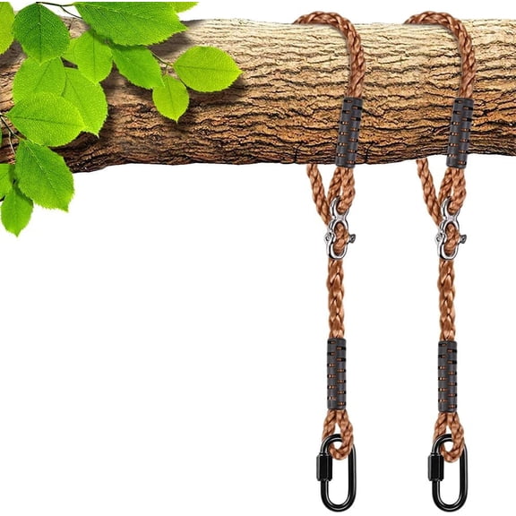 Tree Swing Ropes Hammock Chair Straps Hanging Kit, Length Adjustable Nylon Rope Holds to 1000lbs, Perfect for Playground Set, Children Swing, Outdoor Hammock and Hanging Chair, 2 Pack 40 Inch