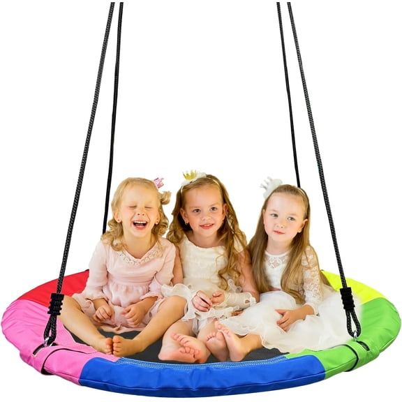 Tree Swing,Saucer Flying Swing 40 Inch for Kids,900D Oxford Waterproof, 900lbs Weight Capacity,with Adjustable Hanging Straps, for Backyard, Playground, and Camping, Gifts for Kids