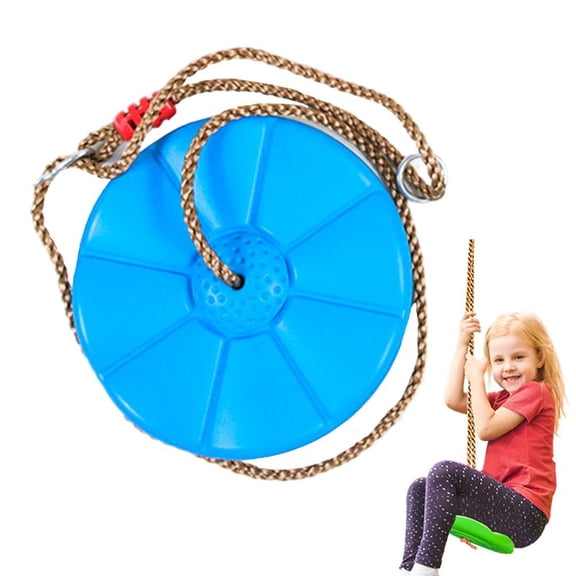 Tree Swing for Kids - Single Disc Seat and Rainbow Climbing Rope Set Treehouse and Outdoor Playground Accessories