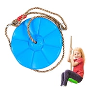 Tree Swing for Kids - Single Disc Seat and Rainbow Climbing Rope Set Treehouse and Outdoor Playground Accessories