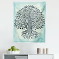 thumbnail image 1 of Tree Tapestry, Chinese Bonsai Tree of Life Art Print Boho Creative Illustration Mother Nature, Fabric Wall Hanging Decor for Bedroom Living Room Dorm, 5 Sizes, Beige Turquoise, by Ambesonne, 1 of 1