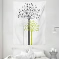 thumbnail image 1 of Tree Tapestry, Mother Nature Theme Fresh Trees with Leaves Pattern Ecology and Growth Theme, Wall Hanging for Bedroom Living Room Dorm Decor, 60W X 80L Inches, Pale Green White, by Ambesonne, 1 of 2