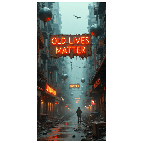 Tree Themed Decorative Banner with Old Lives Matter Message Party Decoration Background Backdrop Photo Props Festival Celebration Event Gathering Decorations