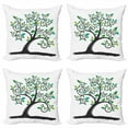 thumbnail image 1 of Ambesonne Tree Throw Pillow Cover 4 Pack, Abstract Minimalist Nature, 18", Green Grey, 1 of 2