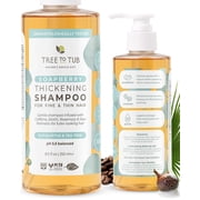Tree To Tub Biotin Fine Hair Thickening Shampoo for Thicker, Fuller Volume - Gentle Volumizing Sulfate Free Argan Oil Shampoo for Women & Men