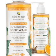 Tree To Tub Citrus Body Wash for Dry Skin & Sensitive Skin - pH Balanced Moisturizing Body Wash, Hydrating Sulfate Free Body Soap for Women & Men