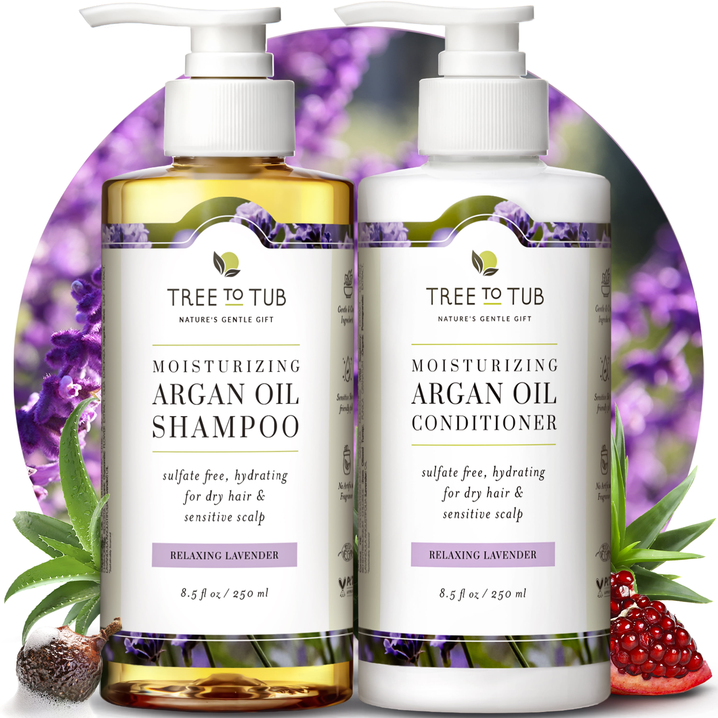 Viking Revolution Tea Tree Shampoo and Conditioner Set - Hydrates  Moisturizes Soothes Dry and Itchy Scalps - With Natural Tea Tree Oil - 17 oz
