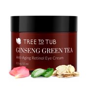 Tree To Tub Retinol Under Eye Cream for Dark Circles & Wrinkles, Night Cream for Sensitive Skin Eye Moisturizer for Women w/ Hyaluronic Acid 0.5 Oz