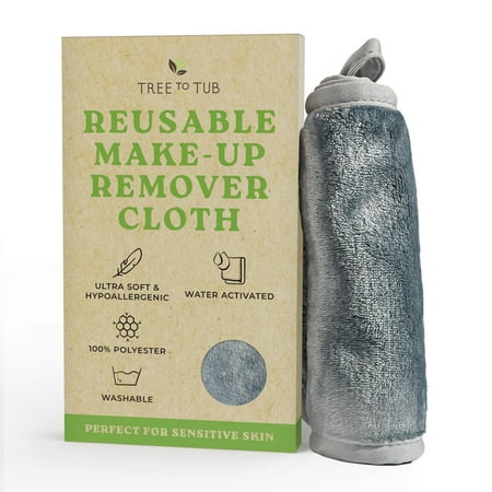 Tree To Tub Reusable Makeup Remover Cloth for Face- Washable Microfiber Makeup Remover Towels for Gentle Cleansing - Face Washcloth for Daily Use