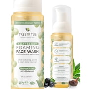 Tree To Tub Sensitive Skin Face Wash for Dry Skin - Fragrance Free Gentle Face Cleanser for Women & Men, Unscented Hydrating Foaming Facial Cleanser