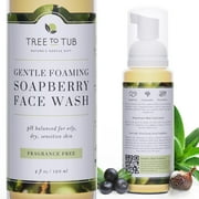 Tree To Tub Sensitive Skin Face Wash for Dry Skin - Fragrance Free Gentle Face Cleanser for Women & Men, Unscented Hydrating Foaming Facial Cleanser