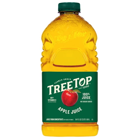 Tree Top 100% Apple Juice, No Sugar Added, No High Fructose Corn Syrup, 64 fl oz