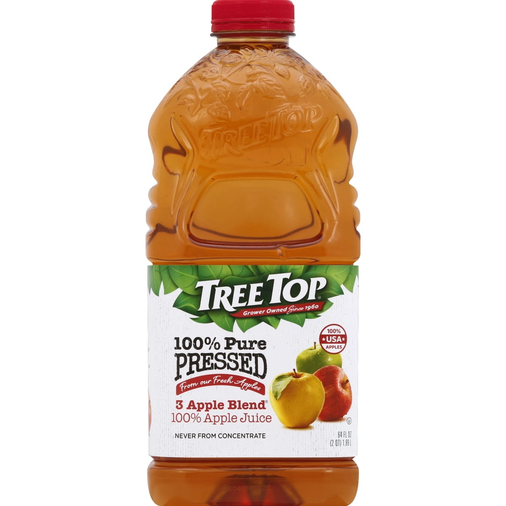 Tree Top 100 Pure Pressed Apple Juice, 3 Apple Blend, 64 fl oz