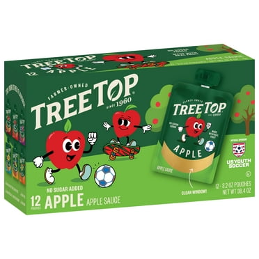 Tree Top Apple Sauce, No Sugar Added, 3.2 Ounce Pouch, 12 Count