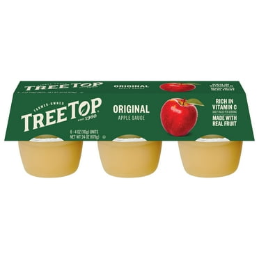 Tree Top Apple Sauce, Original, 4 Ounce Cup, 6 Count