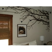 Tree Top Branches Wall Decal Vinyl Sticker 100" Wide X 44" High (Mirrored Version)