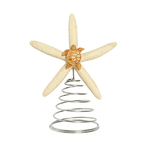 Tree Top Decor Holiday Centerpiece Starfish Ornament Durable Resin Beach Theme for Indoor Outdoor Festive Use