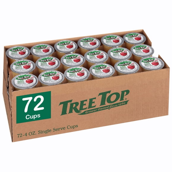 Tree Top Apple Sauce, No Sugar Added, 4 Ounce Cup, 72 Ct