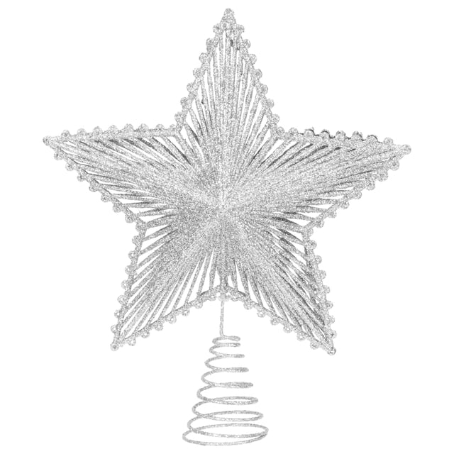 Tree Topper Christmas Tree Glitter Powder Star Xmas Treetop Ornament